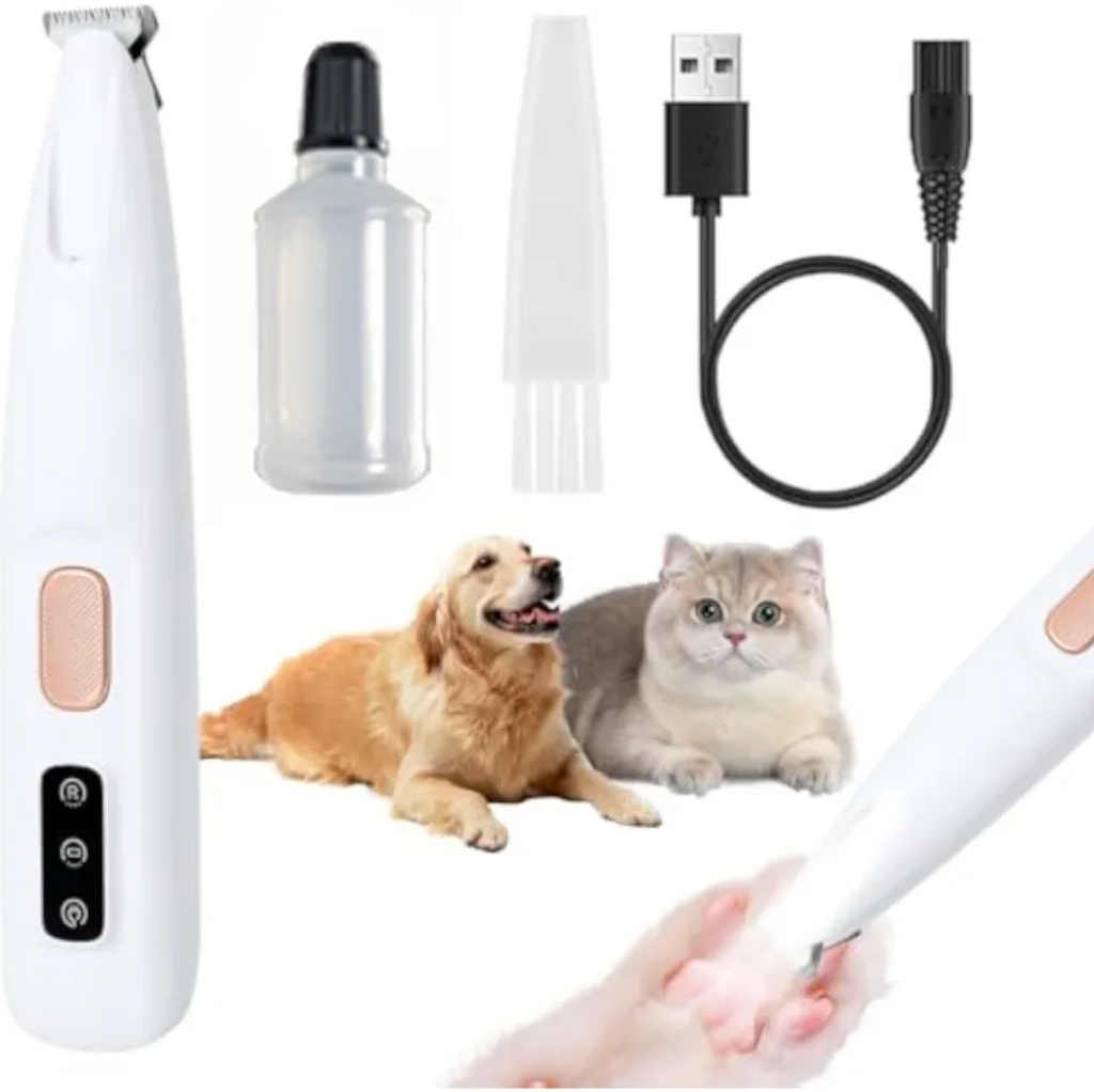 Paw Pad Trimmer for Dogs & Cats — Rechargeable, LED Light