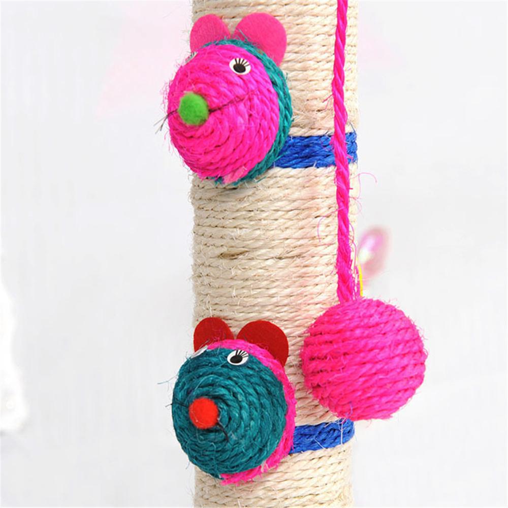 Sisal Cat Scratching Post with Round Base & Dangling Ball — 2 Sizes