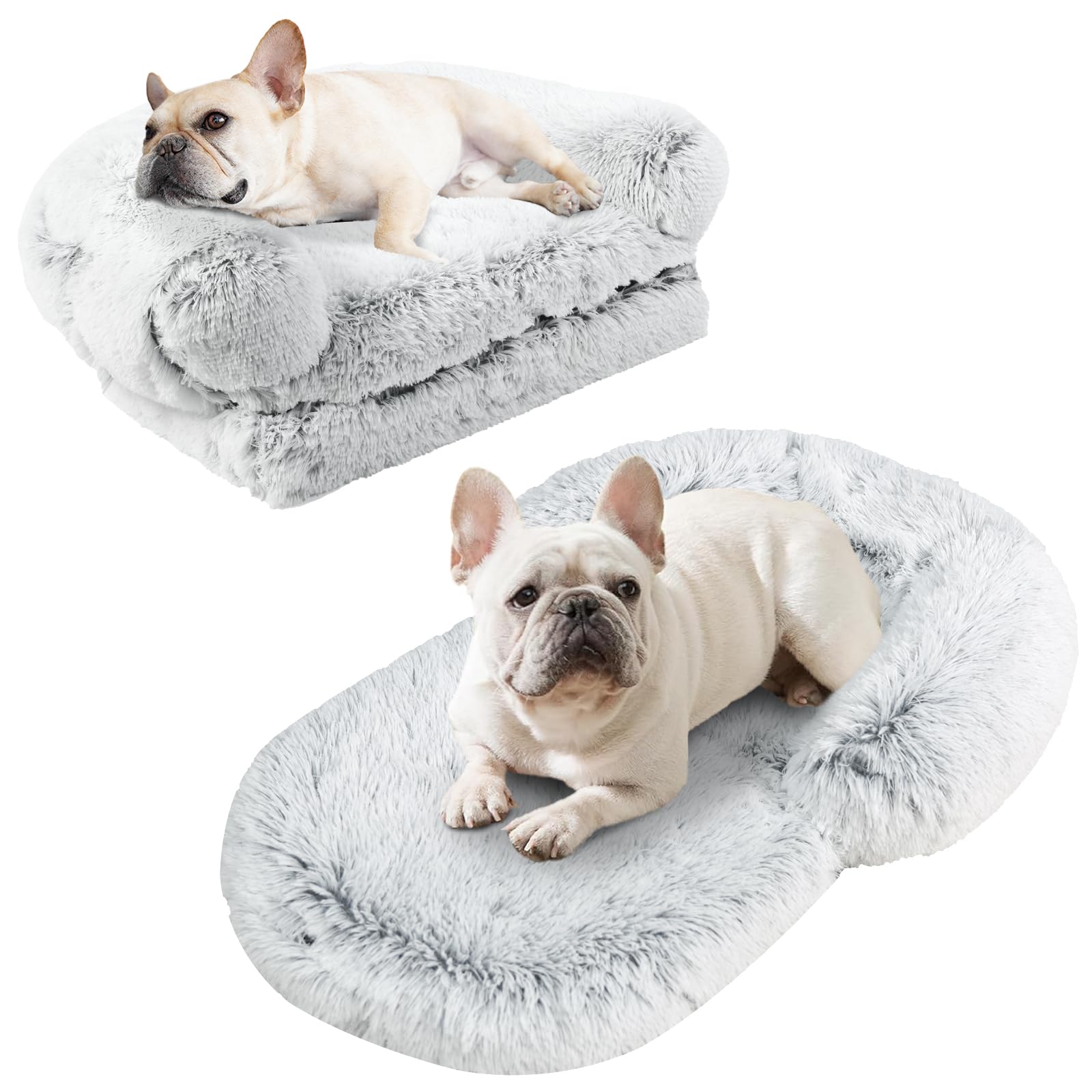 Foldable Human Dog Bed - 40 in x 30 in x 7 in Sofa Bed for Large Dogs