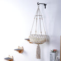 Macrame Boho Cat Hammock - Wall-Mounted Hanging Cat Bed