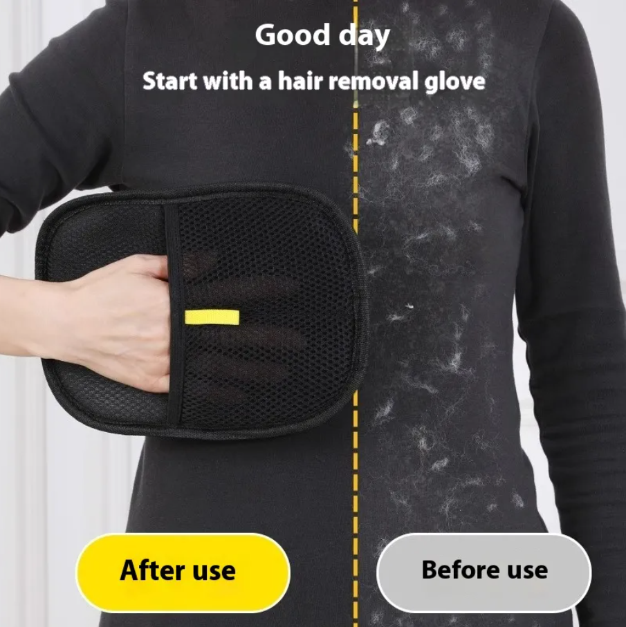 Dual-Sided Pet Hair Remover Glove for Dogs & Cats
