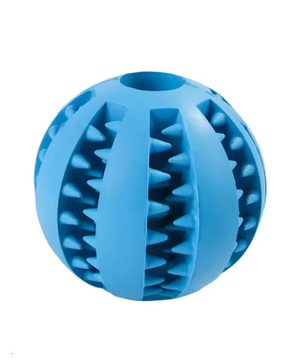 Bite-Resistant Rubber Chew Ball — Dental Play Toy for Dogs
