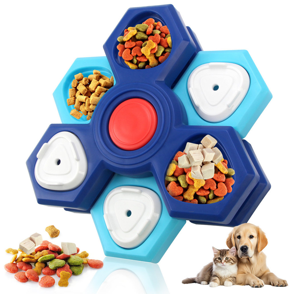 Spinning Dog Puzzle Feeder — 2-Layer Treat Board