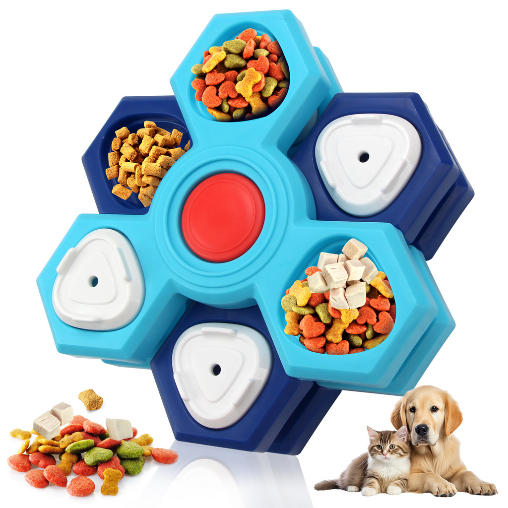 Spinning Dog Puzzle Feeder — 2-Layer Treat Board
