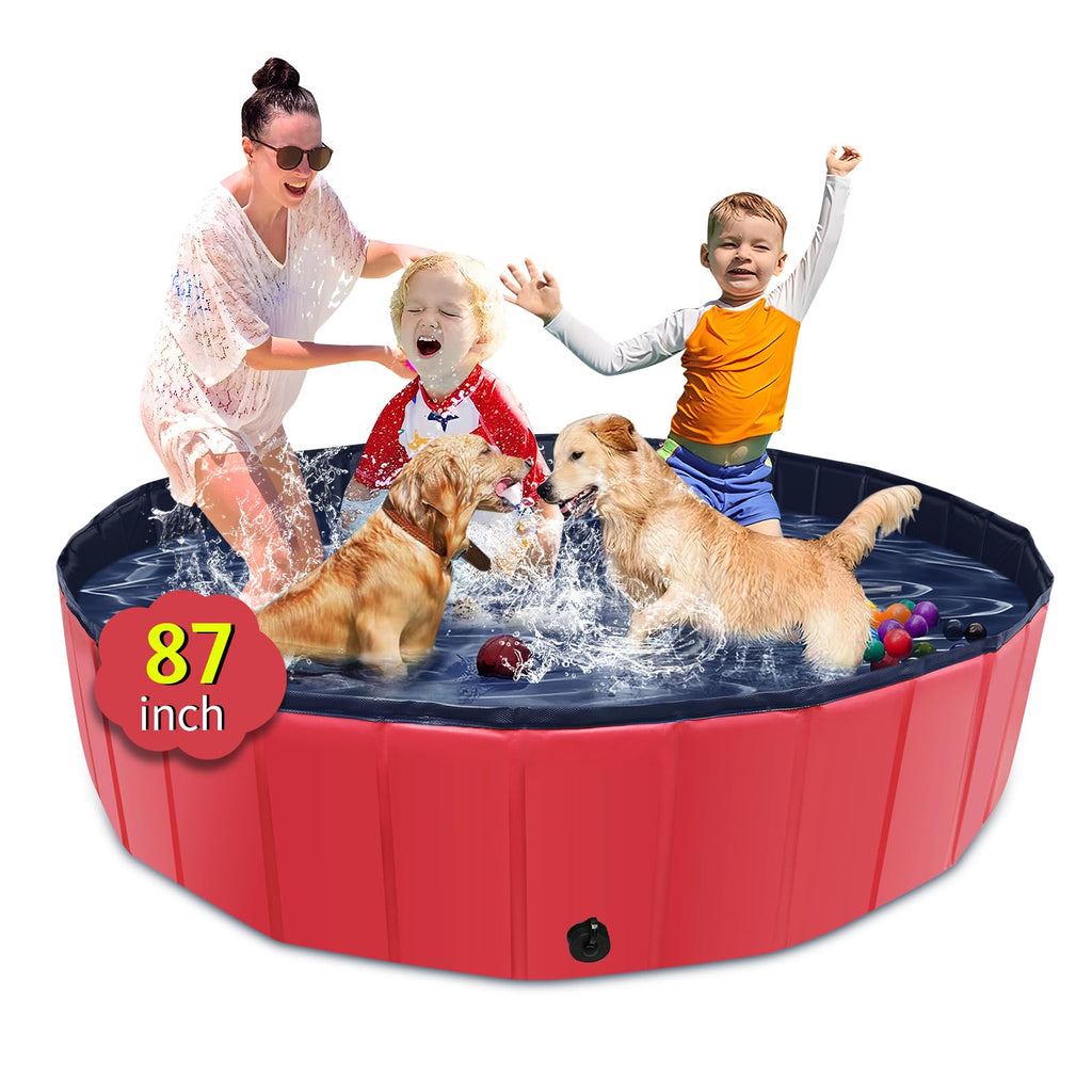 87" Foldable Kiddie Pool for Dogs