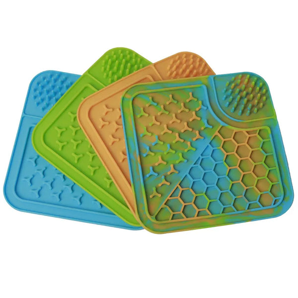 Dog Lick Mat Slow Feeder — Suction Base, for Treats & Peanut Butter