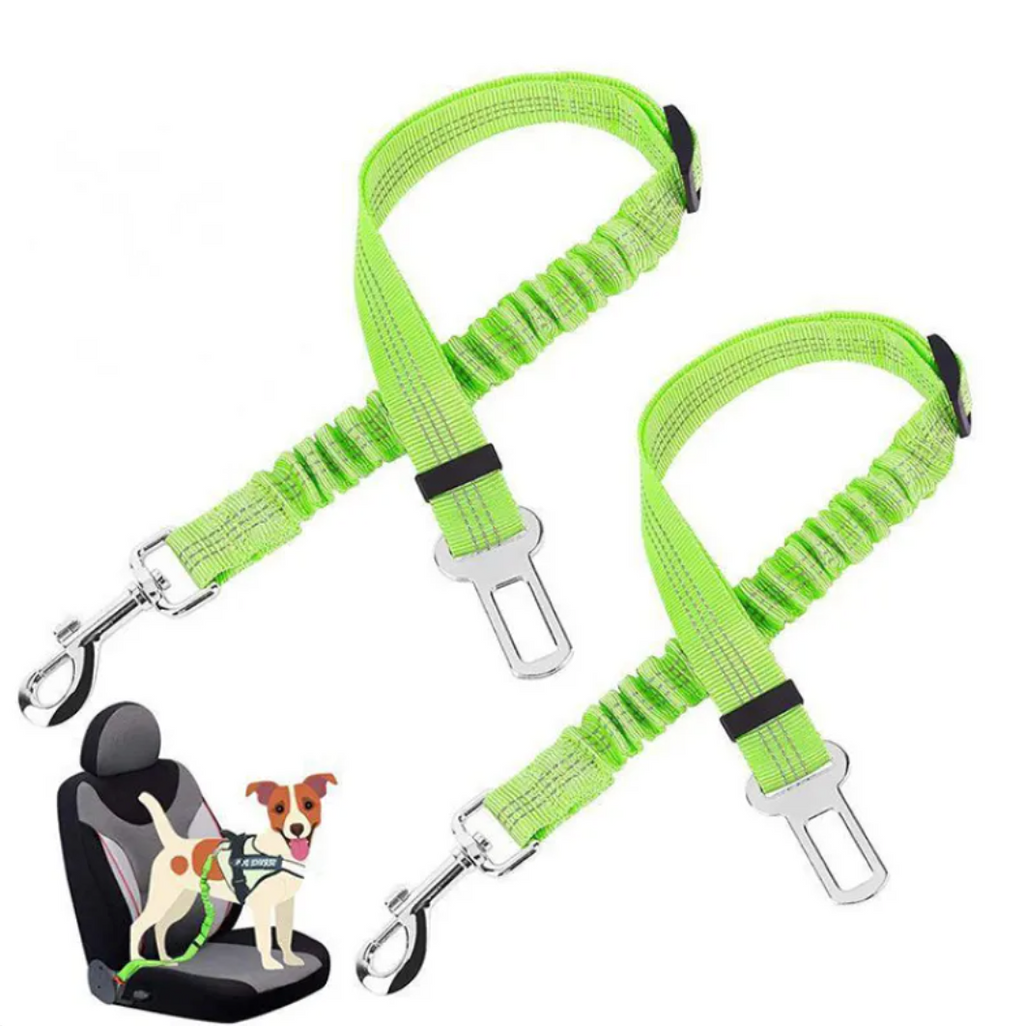 Reflective Dog Car Seat Belt — Bungee Tether, One Size