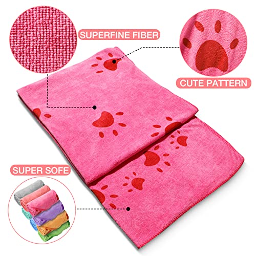 Soft paw-print towel texture close-up