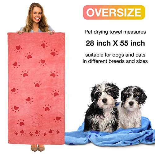 Oversize towel measures 28 x 55 inches