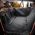 Waterproof dog car seat cover hammock installed in back seat