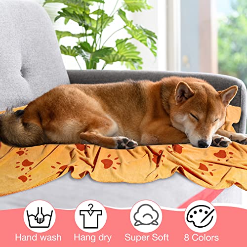 Dog relaxing on towel-covered couch