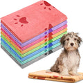 Microfiber pet drying towels with puppies