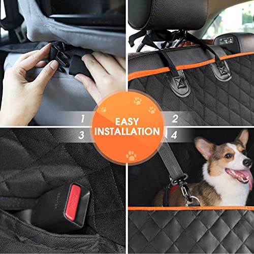 Installation detail with headrest straps