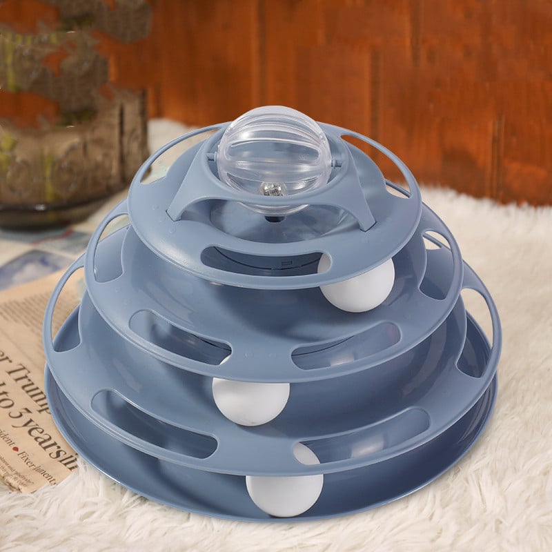Self-Turning Cat Turntable — Auto-Play Ball Track Toy