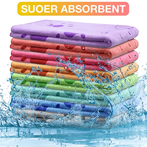 Super absorbent microfiber towel stack in 8 colors