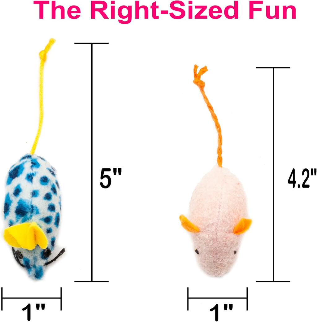 Plush catnip mice 32-piece variety pack