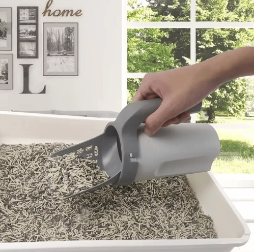 Cat Litter Scoop with Built-In Waste Bin & Sifter - Includes 4 Bag Rolls