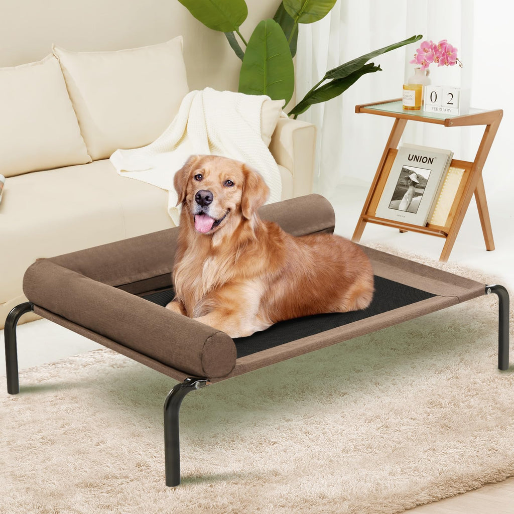 Elevated Cooling Dog Bed - Raised Cot for Large Dogs, Indoor & Outdoor