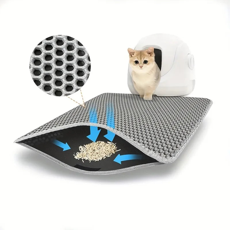 Double layer construction traps litter between layers