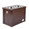 ECOFLEX Elevated Dog Feeder with 2 Stainless Steel Bowls & Storage