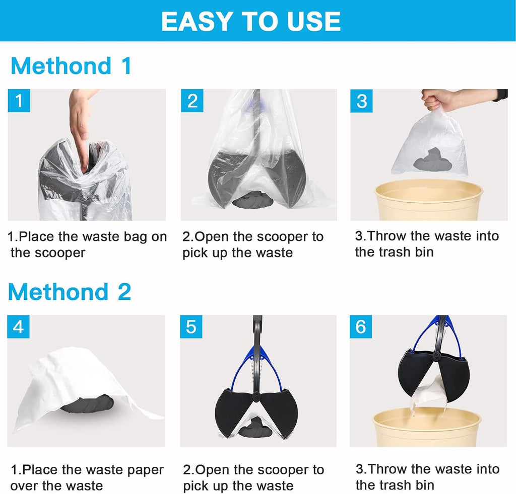 Folding spring-loaded pooper scooper – detail