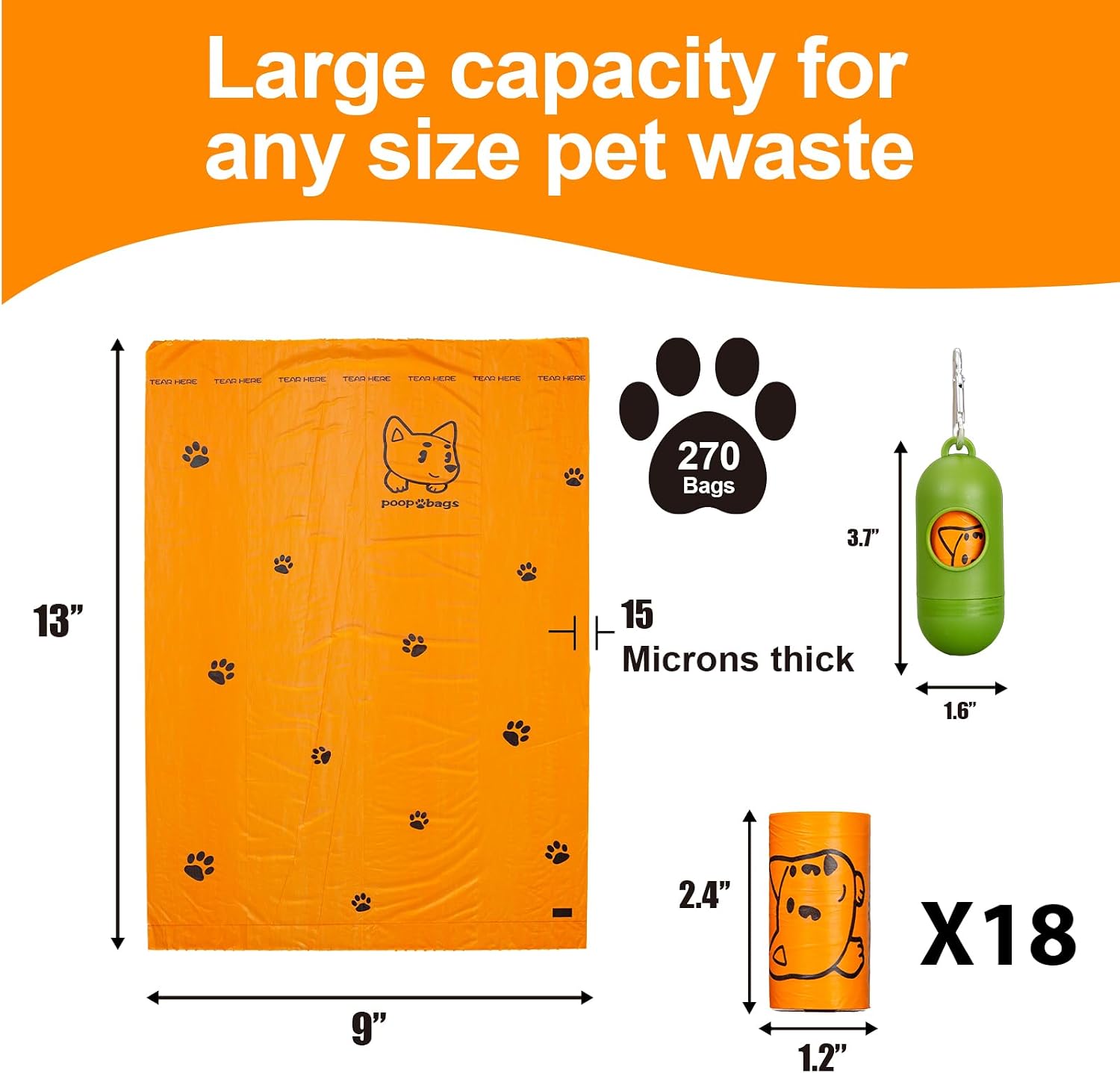 Dog poop bags - roll and dispenser detail