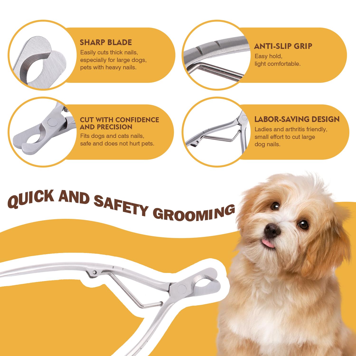 7-piece dog grooming kit with deshedding brush – detail