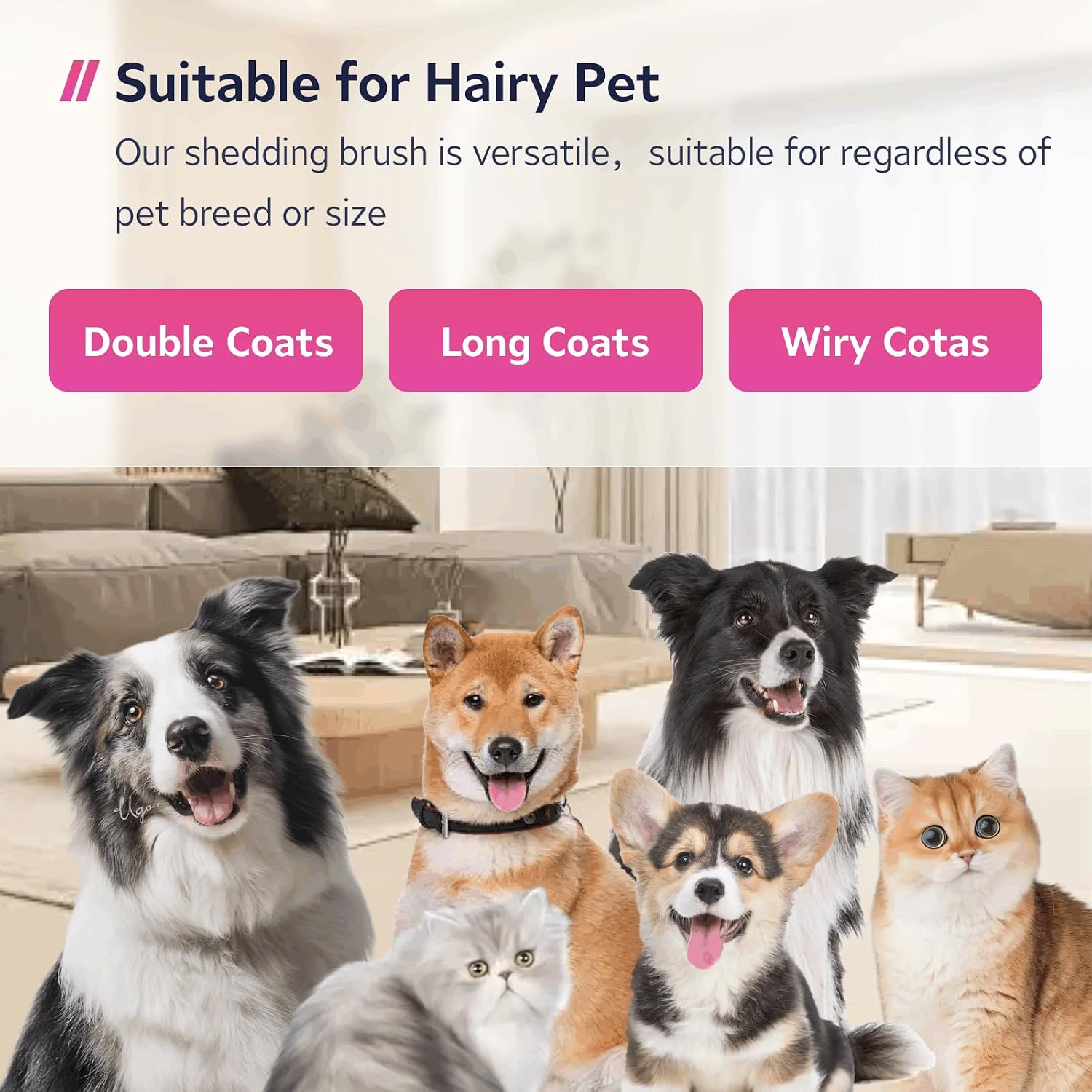 Double-sided pet grooming brush with metal comb – packaging