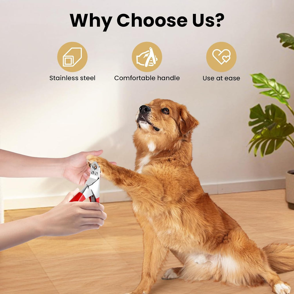 Professional guillotine pet nail clipper – side angle