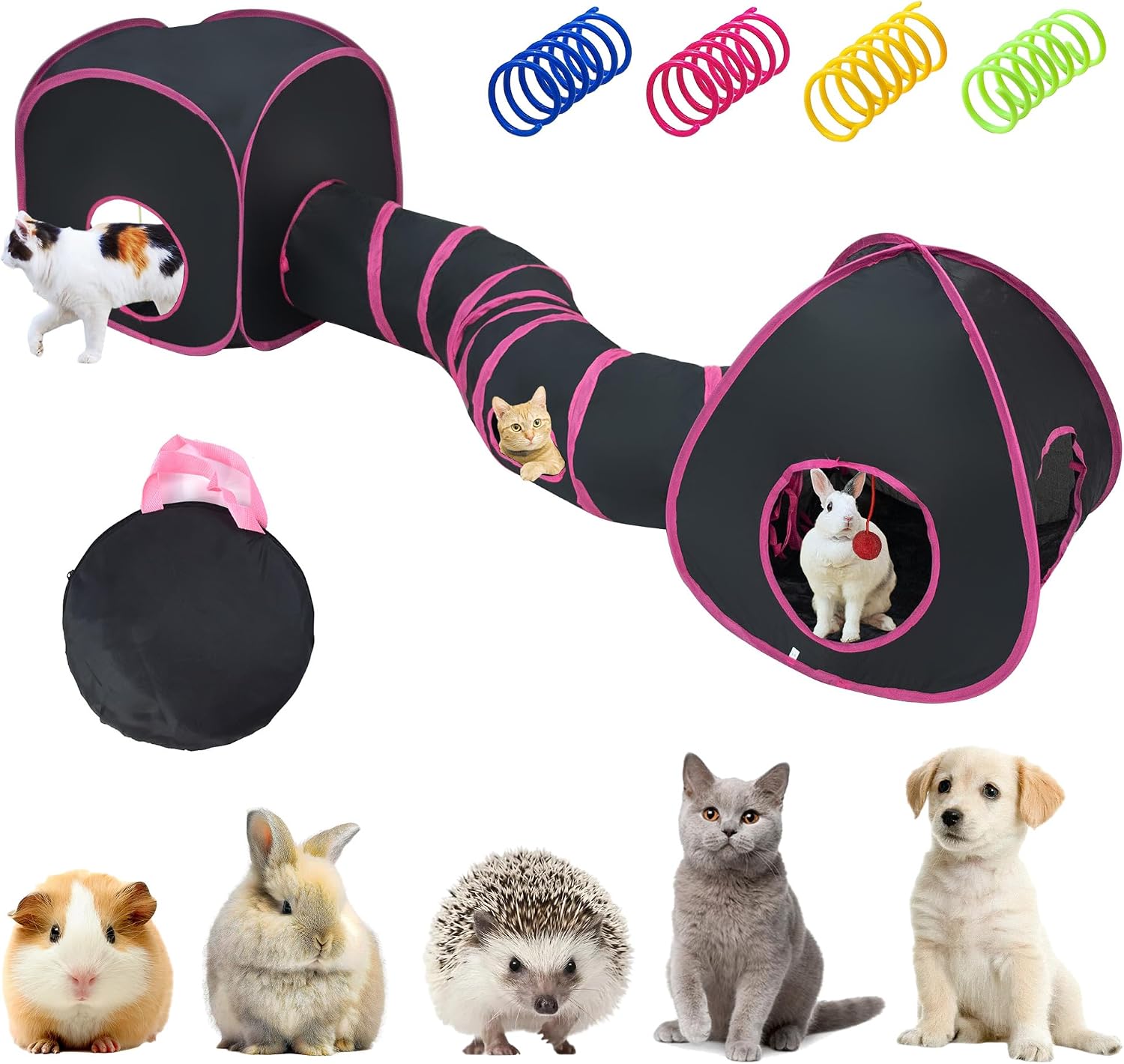 Cat tunnel cube set - cat playing