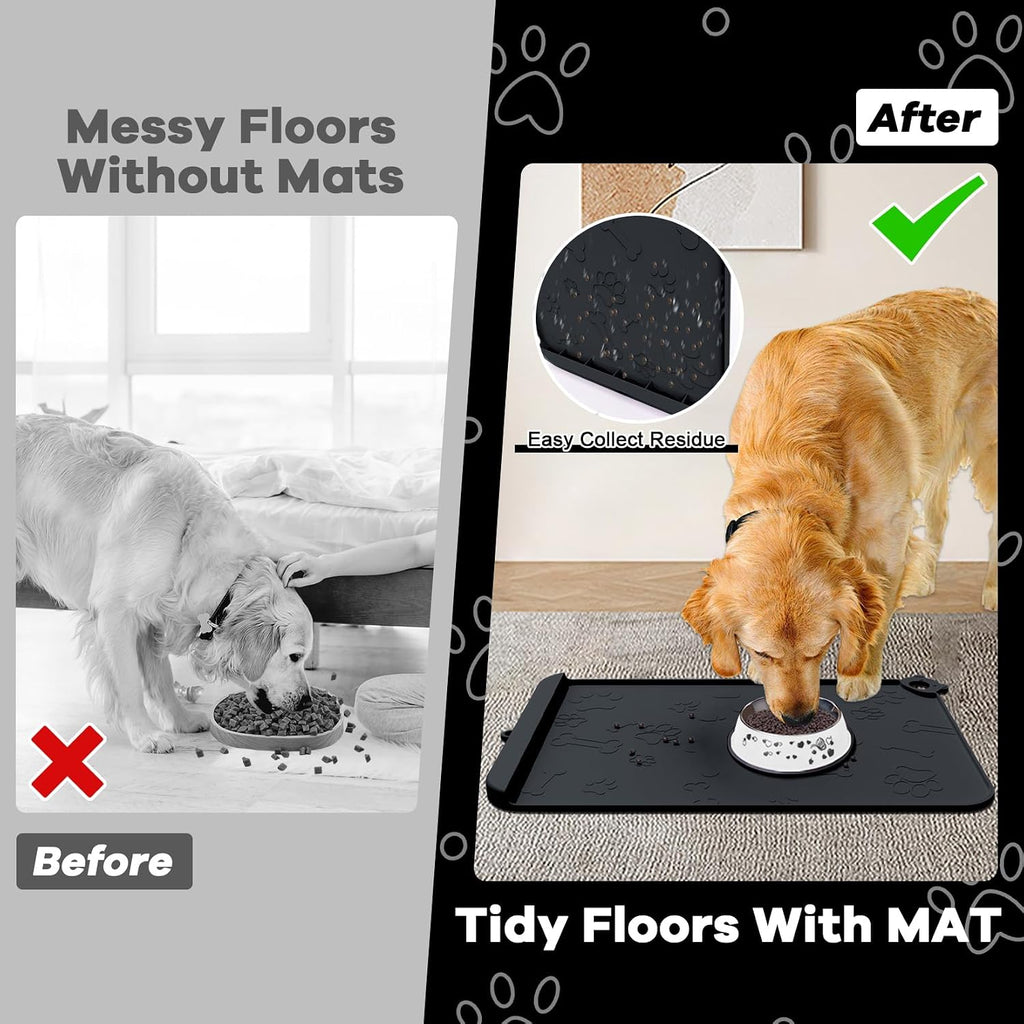 Silicone waterproof pet feeding mat 22x14 – detail