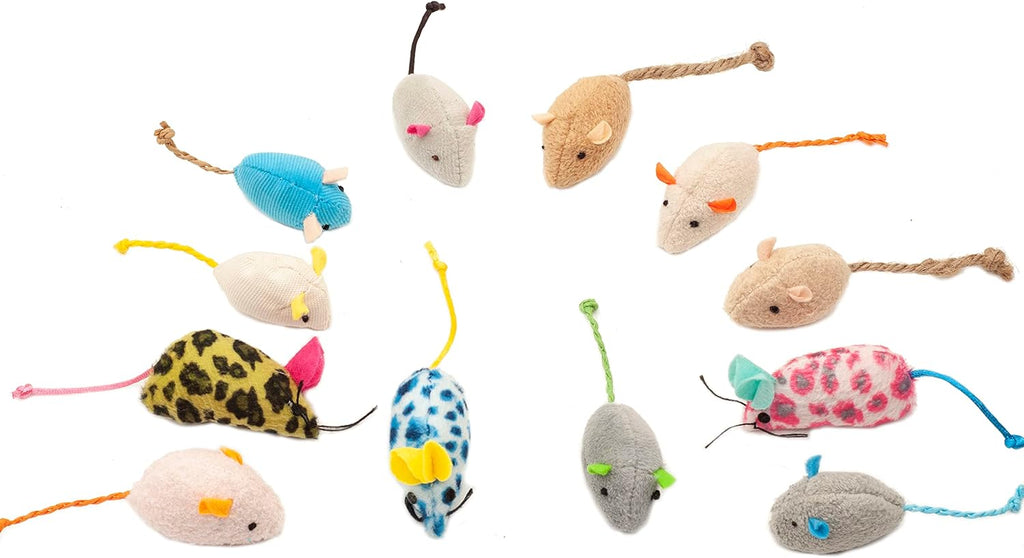 Plush catnip mice 32-piece variety pack – detail
