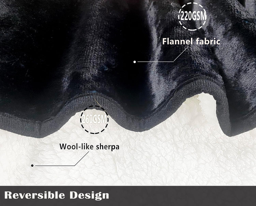 Reversible waterproof sherpa pet blanket 25x35 black – in use