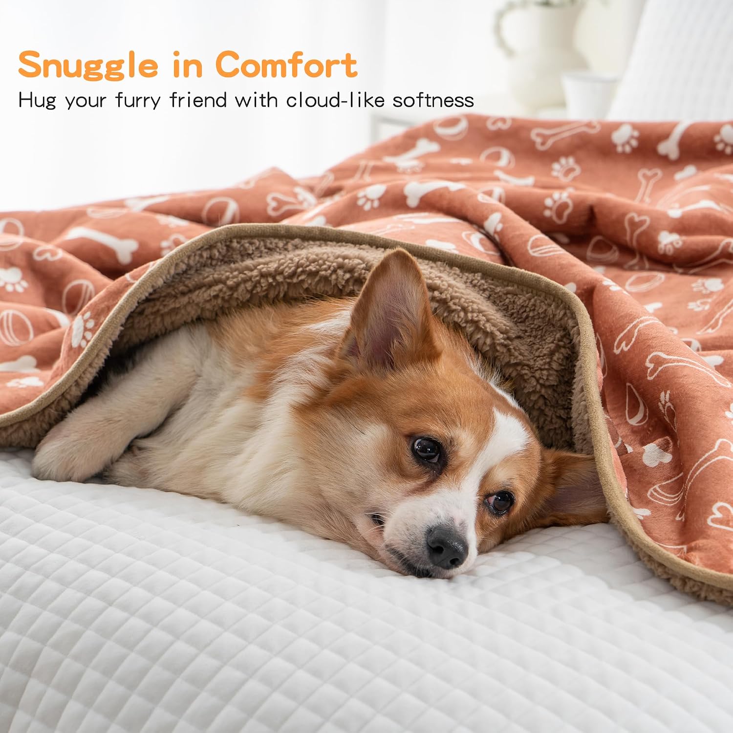 Waterproof sherpa dog blanket 50x60 – detail