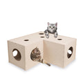 Felt cat tunnel cube L-shape hideaway cave for indoor cats