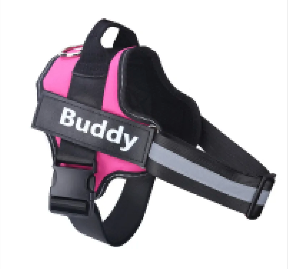 Close-up of the breathable nylon webbing used in the dog harness