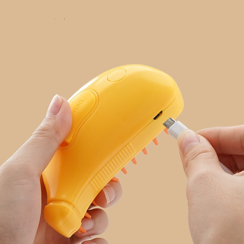 Steam Pet Grooming Brush - Silicone Spray Comb for Dogs & Cats