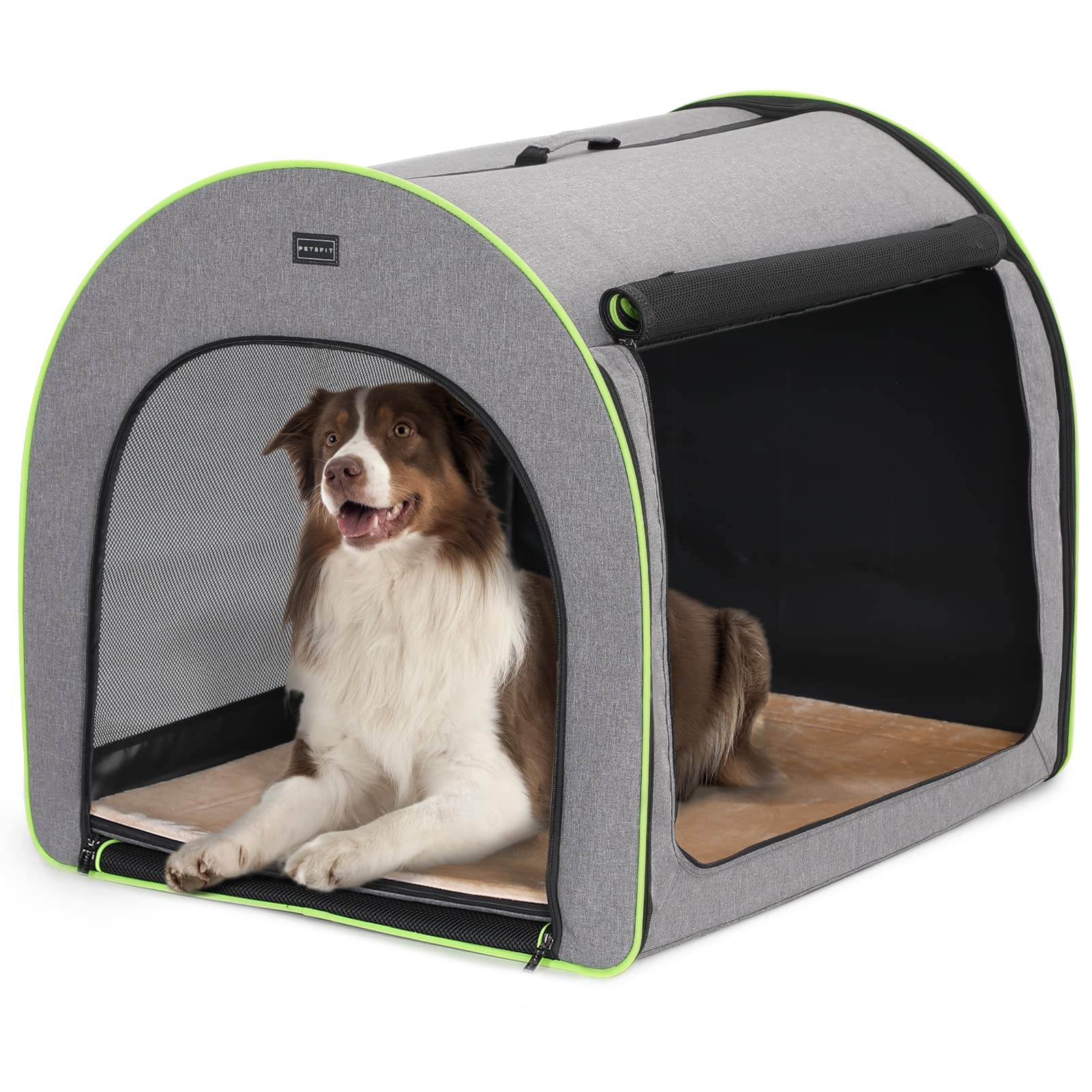 Collapsible Travel Dog Crate - 35.5 Inch Lightweight Portable Kennel