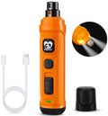Electric dog nail grinder with 2 LED lights, orange