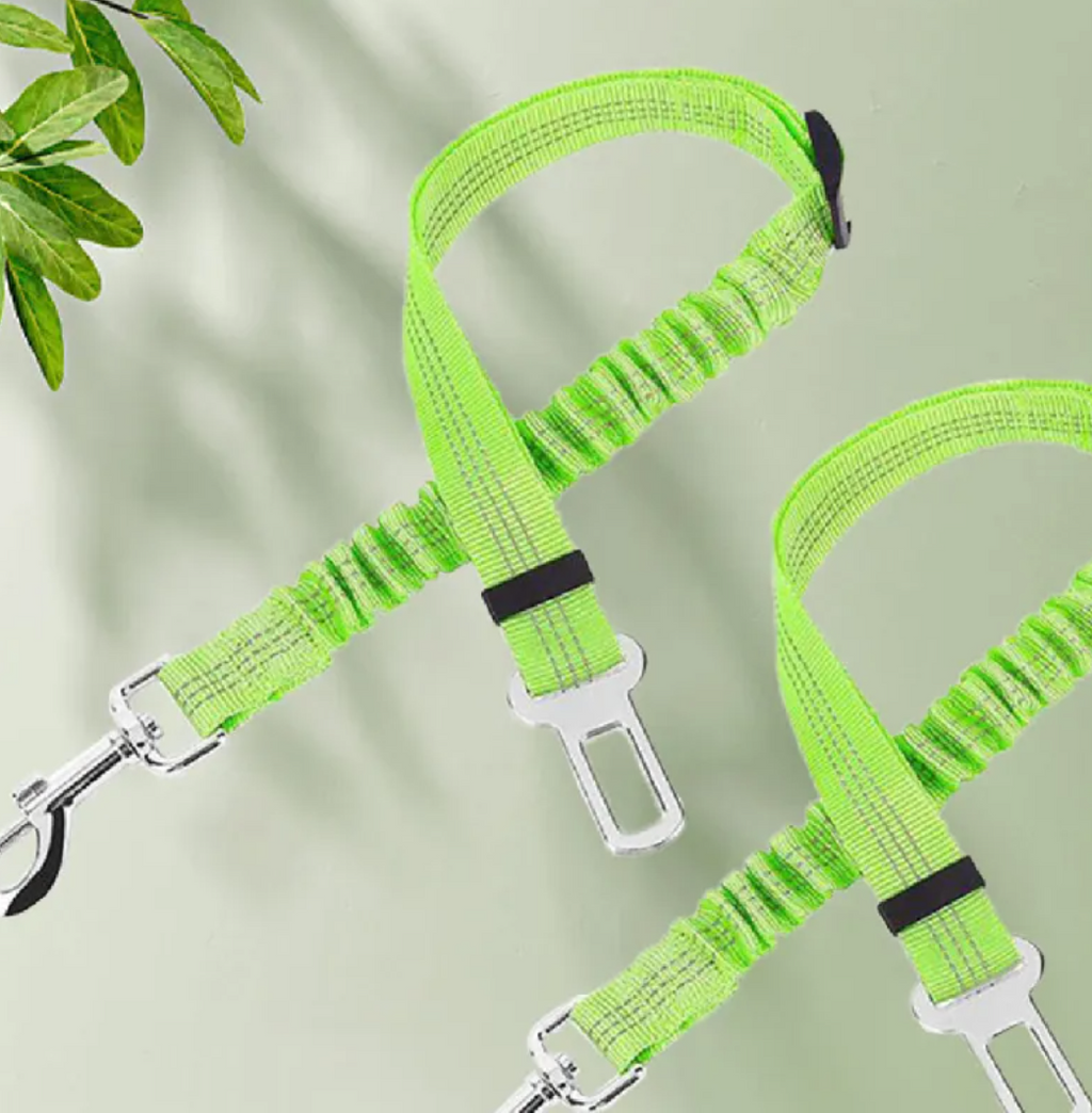 Reflective Dog Car Seat Belt — Bungee Tether, One Size
