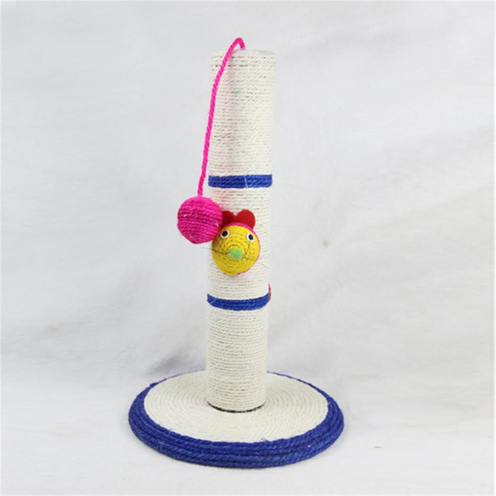 Sisal Cat Scratching Post with Round Base & Dangling Ball — 2 Sizes