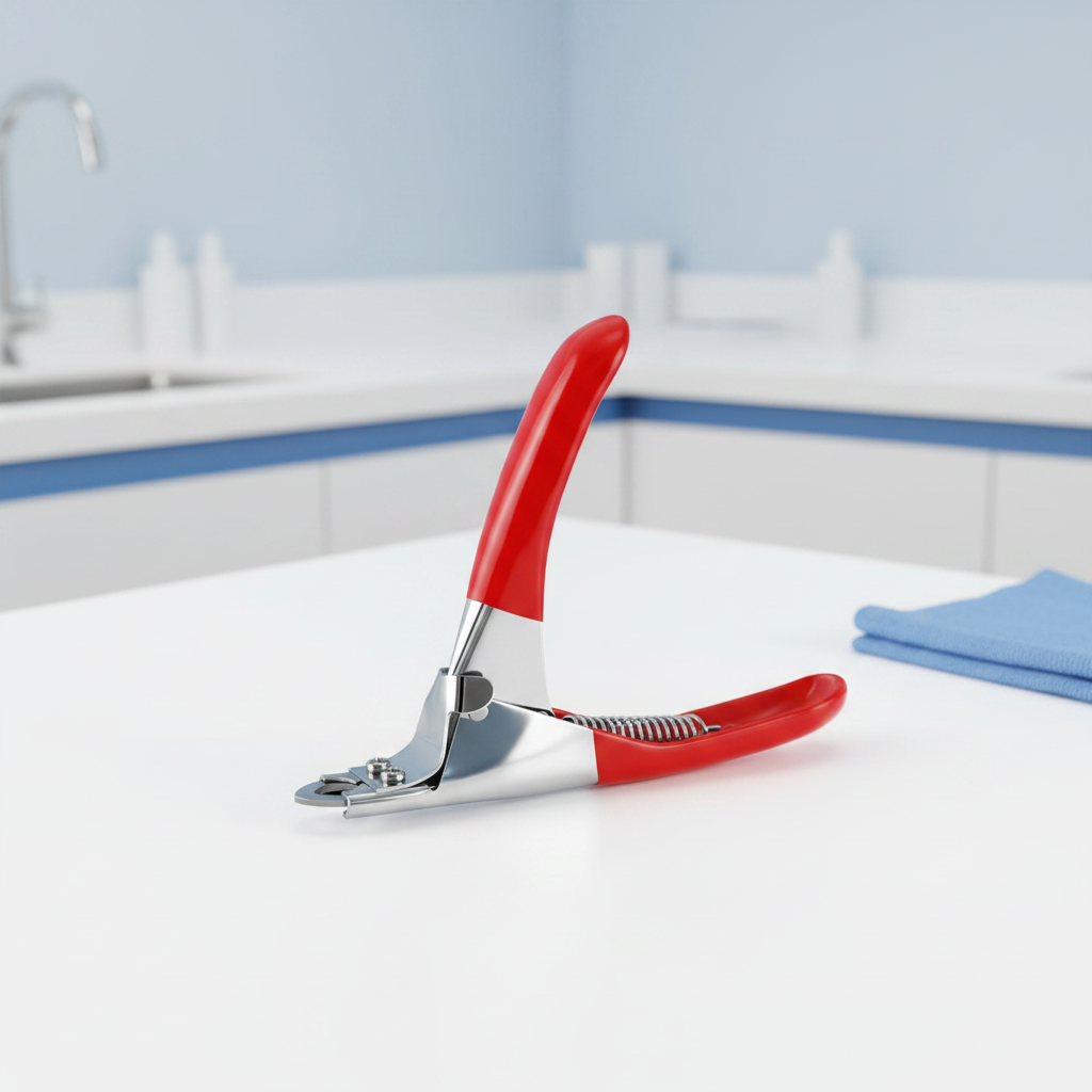 Professional stainless steel guillotine pet nail clipper — alternate view