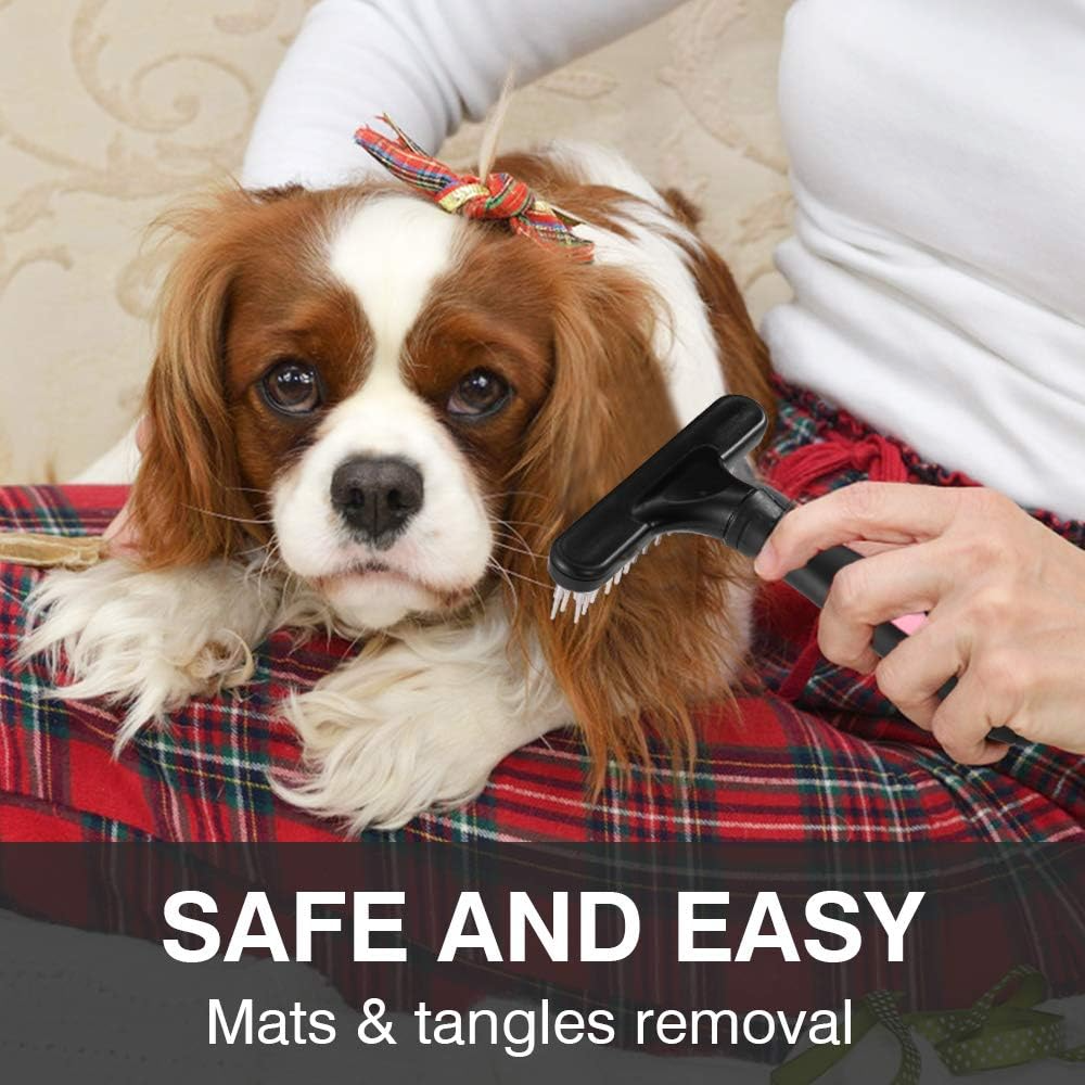 Double-Row Undercoat Rake for Dogs & Cats