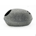 Egg-Shaped Felt Cat Cave Bed — Enclosed Hideaway, 13 x 10 in