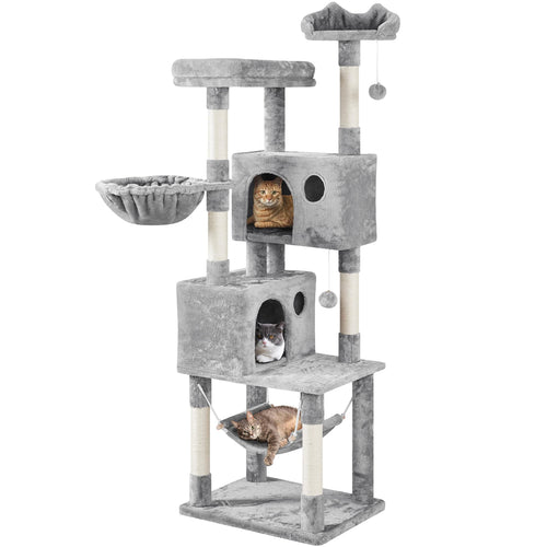73" Multi-Level Cat Tree Tower with Hammock & Condo