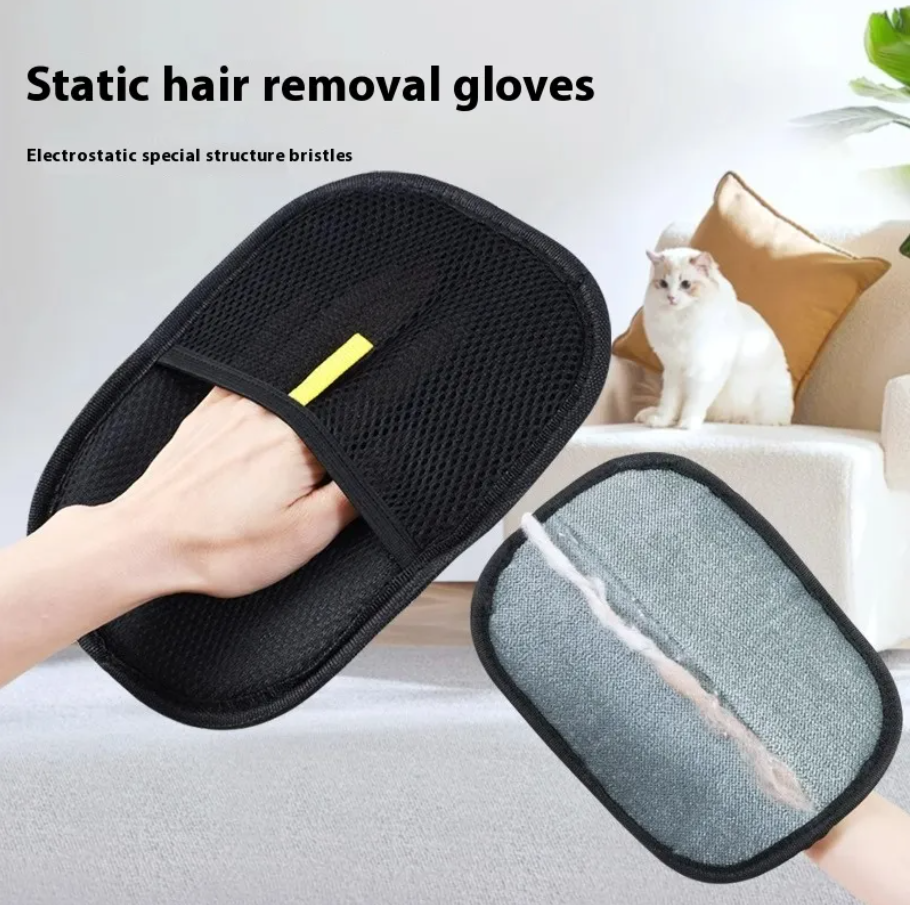 Dual-Sided Pet Hair Remover Glove for Dogs & Cats