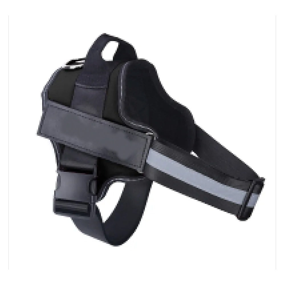 No-Pull Reflective Dog Harness Vest with Handle — Black