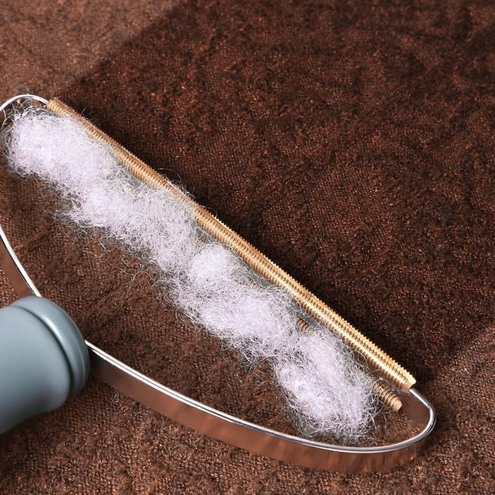 Reusable Pet Hair Remover Roller — pile of fur lifted from a carpet